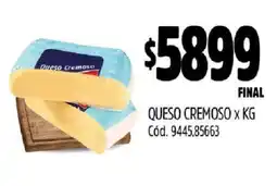 Supermercados Yaguar QUESO CREMOSO x KG oferta