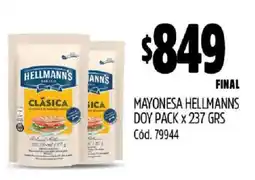 Supermercados Yaguar Mayonesa Hellmann's Doy Pack x 237 grs oferta