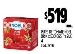 Supermercados Yaguar PURE DE TOMATE NOEL BRIK x 530 GRS oferta