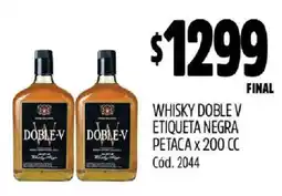 Supermercados Yaguar WHISKY DOBLE V ETIQUETA NEGRA PETACA X 200 CC oferta