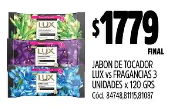 Supermercados Yaguar Jabón de Tocador Lux vs Fragancias oferta