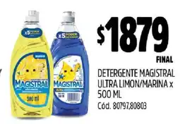 Supermercados Yaguar Detergente Magistral Ultra Limon/Marina x 500 ml oferta