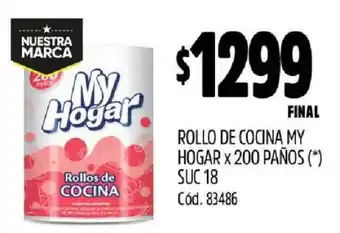 Supermercados Yaguar ROLLO DE COCINA MY HOGAR x 200 PAÑOS oferta
