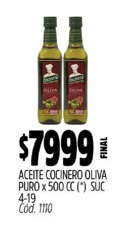 Supermercados Yaguar ACEITE COCINERO OLIVA PURO x 500 CC oferta