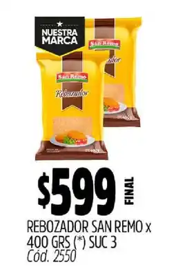 Supermercados Yaguar REBOZADOR SAN REMO x 400 GRS oferta