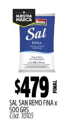 Supermercados Yaguar SAL SAN REMO FINA x 500 GRS oferta