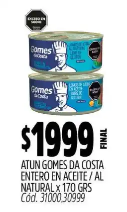 Supermercados Yaguar Atún Gomes Da Costa oferta