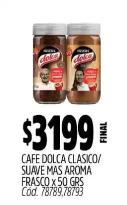 Supermercados Yaguar Cafe Dolca Clasico/Suave Mas Aroma oferta