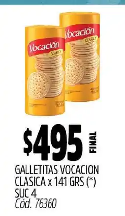 Supermercados Yaguar Galletitas Vocacion Clasica x 141 GRS oferta