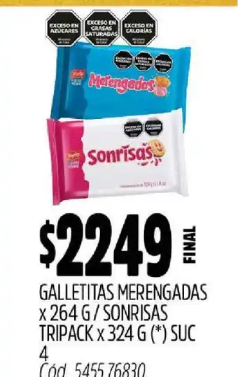 Supermercados Yaguar Galletitas Merengadas / Sonrisas Tripack oferta