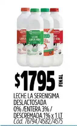 Supermercados Yaguar LECHE LA SERENÍSIMA oferta