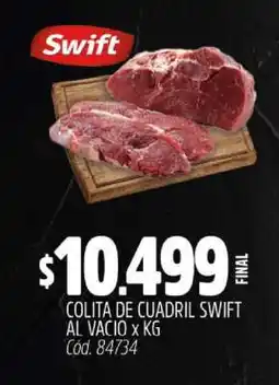 Supermercados Yaguar Colita de Cuadril Swift al Vacio x KG oferta