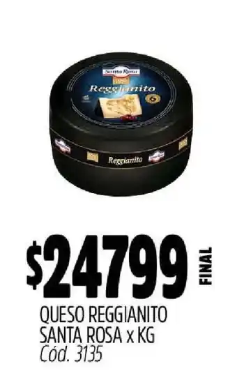Supermercados Yaguar QUESO REGGIANITO SANTA ROSA X KG oferta