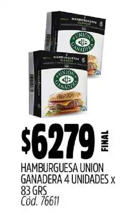 Supermercados Yaguar Hamburguesa UNIÓN GANADERA oferta