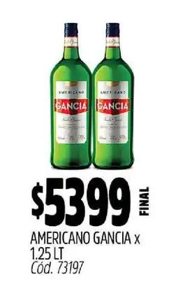 Supermercados Yaguar AMERICANO GANCIA x 1,25 lt oferta