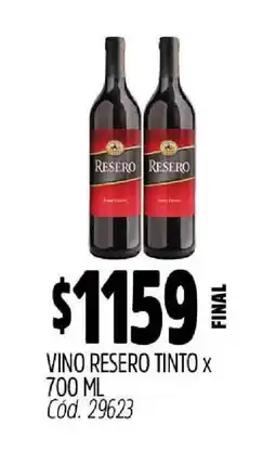 Supermercados Yaguar VINO RESERO TINTO X 700 ML oferta