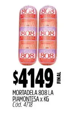 Supermercados Yaguar Mortadela 808 La Piamontesa x KG oferta
