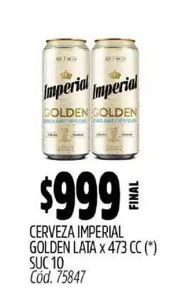 Supermercados Yaguar CERVEZA IMPERIAL GOLDEN LATA X 473 CC oferta