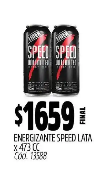 Supermercados Yaguar ENERGIZANTE SPEED LATA x 473 CC oferta