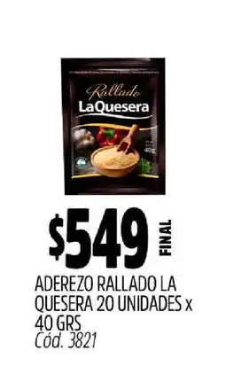 Supermercados Yaguar Aderezo Rallado La Quesera oferta