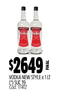 Supermercados Yaguar Vodka New Style x 1 LT oferta