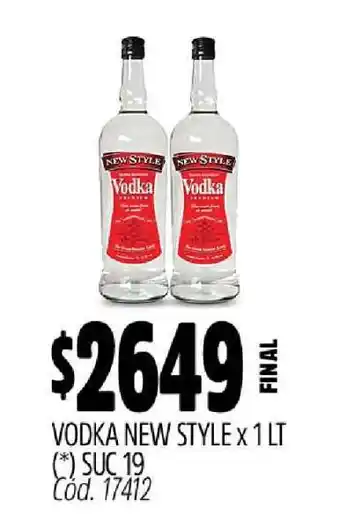 Supermercados Yaguar Vodka New Style x 1 LT oferta