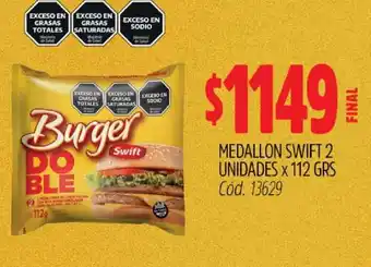 Supermercados Yaguar MEDALLON SWIFT 2 UNIDADES X 112 GRS oferta