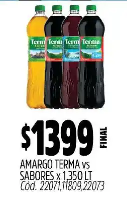 Supermercados Yaguar AMARGO TERMA vs SABORES oferta