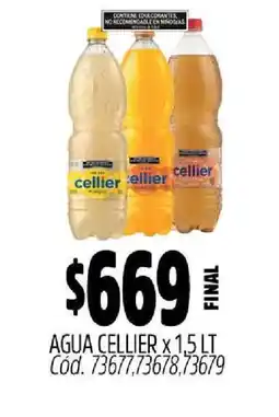 Supermercados Yaguar Agua Cellier x 1.5 LT oferta