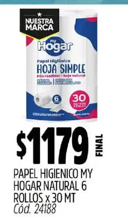 Supermercados Yaguar Papel Higiénico My Hogar Natural oferta
