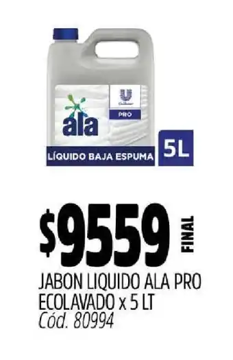 Supermercados Yaguar JABON LIQUIDO ALA PRO ECOLAVADO x 5 LT oferta