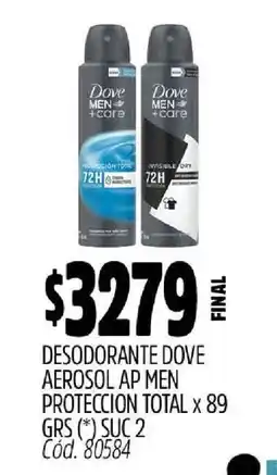 Supermercados Yaguar Desodorante Dove Aerosol AP Men Protección Total oferta
