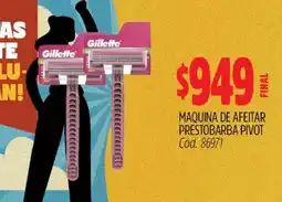 Supermercados Yaguar MAQUINA DE AFEITAR PRESTOBARBA PIVOT oferta