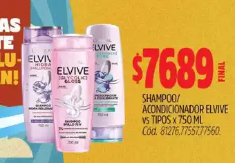 Supermercados Yaguar Shampoo/Acondicionador Elvive oferta