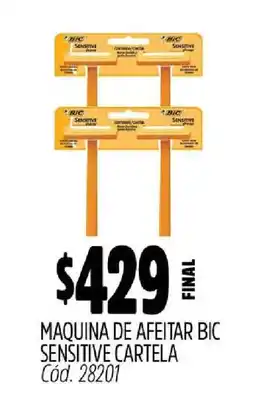 Supermercados Yaguar MAQUINA DE AFEITAR BIC SENSITIVE CARTELA (*) oferta