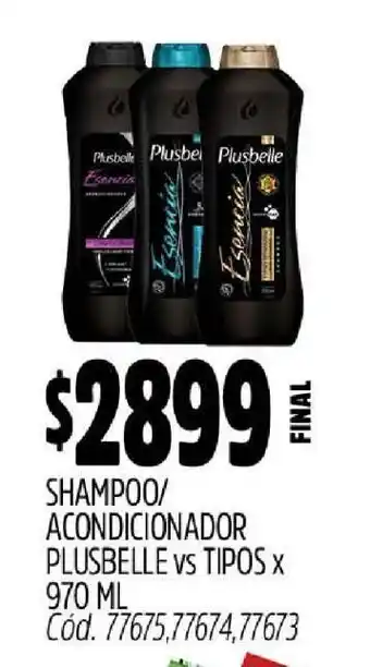 Supermercados Yaguar Shampoo/Acondicionador Plusbelle oferta
