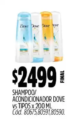 Supermercados Yaguar Shampoo, acondicionador DOVE oferta