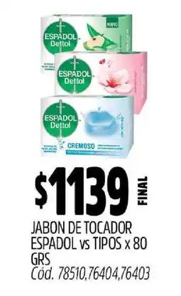 Supermercados Yaguar Jabón de Tocador Espadol oferta
