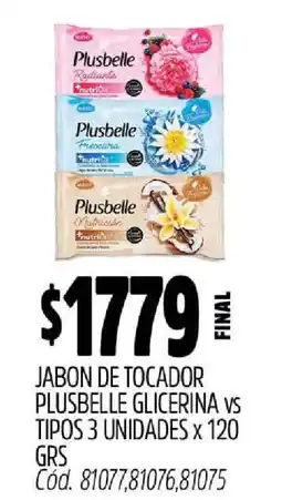Supermercados Yaguar Jabón de Tocador Plusbelle Glicerina oferta