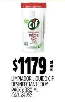 Supermercados Yaguar Limpiador Líquido CIF Desinfectante Doy Pack oferta