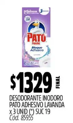 Supermercados Yaguar Desodorante Inodoro Pato Adhesivo Lavanda oferta