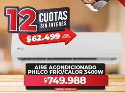 Supermayorista Vital Aire Acondicionado Philco Frio/Calor 3400W oferta