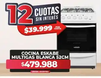 Supermayorista Vital Cocina Eskabe Multigas Blanca 52cm oferta