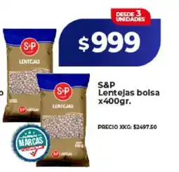 Supermayorista Vital S&P Lentejas bolsa x400gr oferta