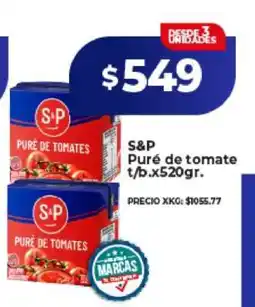 Supermayorista Vital S&P Puré de tomate t/b. x520gr oferta