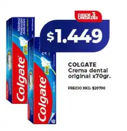 Supermayorista Vital COLGATE Crema dental original x70gr oferta