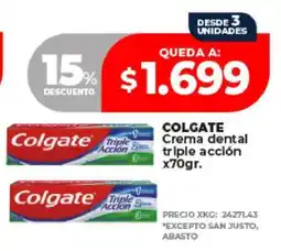 Supermayorista Vital COLGATE Crema dental triple acción x70gr oferta