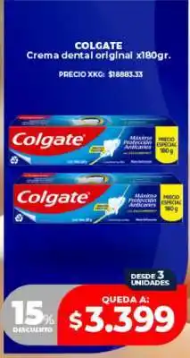 Supermayorista Vital Colgate Crema dental original x180gr oferta