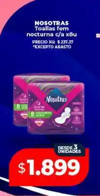 Supermayorista Vital NOSOTRAS Toallas fem nocturna c/a x8u oferta