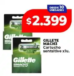 Supermayorista Vital GILLETE MACH3 Cartucho sensitive x1u oferta